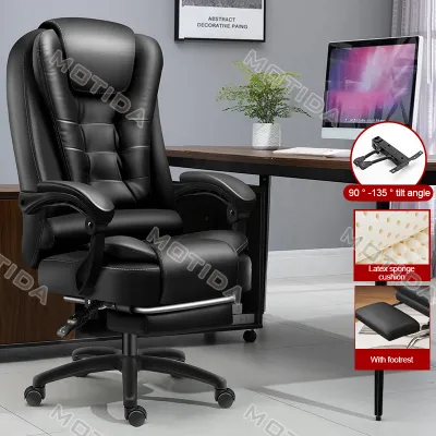 Leather Office Chair Boss Computer Chair Executive Office Chair Massage Comfort Reclining Gaming Chair