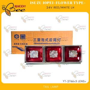 QUEENBEE Universal 3 Lens Flower type Tail Light Assembly Red/White for truck YT-2766 24v