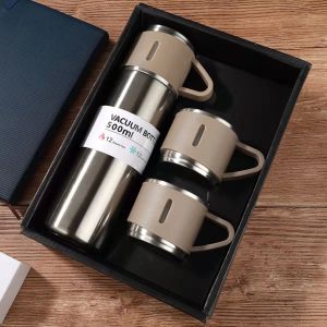500ML Thermal Flask Bottle 304 Stainless Steel Gift Box Set Vacuum Flask Mug Thermos Hot Cold Water