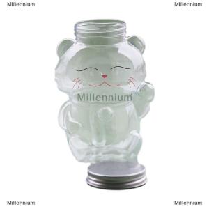 [COD] Millennium Cute Lucky Cat Water Bottle Transparent Juice Drink Bottle Milk Tea Bottle Coffee Juice Mouth ABle Drinking Cup