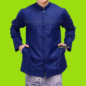 Koko Haibah Saku Samping | Baju Koko Pria Dewasa Lengan Panjang Ibrahim