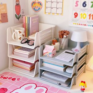 [FREESHIP] Kệ Nhựa Để Bàn Đựng Đồ Đa Năng Siêu Xinh - Có Thể Xếp Chồng Lên Nhau