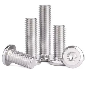 TIMES LORD 20pcs/bag Fine Beveled Edge 304 Stainless Steel Furniture Screws 304 Stainless Steel Inclined Round Head Hardware Screws M6-M8 Different Mounting Needs Good Rust Resistance Large Flat Countersunk Hex Socket Bolts Furniture Assembly