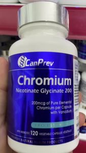 CanPrev Chromium Nicotinate Glycinate 200  Hỗ Trợ Chuyển Hóa Đường Huyết & Chuyển Hóa Glucose - Hỗ trợ cơ thể sử dụng insulin hiệu quả hơn trong chuyển hóa glucose.  - Góp phần duy trì chuyển hóa đường huyết khỏe mạnh.