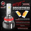 3สี ไฟหน้ารถยนต์ LED เปลี่ยนสีได้ 3 หลอดไฟตัดหมอก LED H4 H7 H1 H11 3000K 4300K 6000K กันน้ํา สีเหลือง สีขาว สําหรับรถยนต์ รถจักรยานยนต์ H4 2 ชิ้น. 