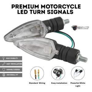 Suzuki Raider R150 | Motorcycle Flasher Signal Light Clear White Lens Garnish Big 1Pair |