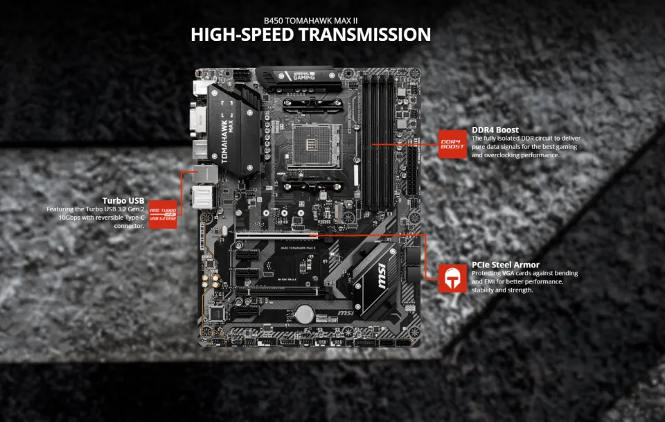 MSI B450 TOMAHAWK MAX II AM4 ATX Motherboard Lazada PH