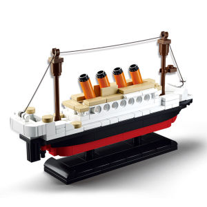 Bricks compatible New sluban 194Pcs City RMS Titanic Ship Boat Model Building Blocks Sets Figures DIY Technic Bricks Educational Toy for Children