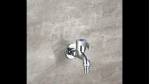 Copper Core Washing Machine Faucet Stainless Steel Double Outlet Bathroom Shower Fitting Tap