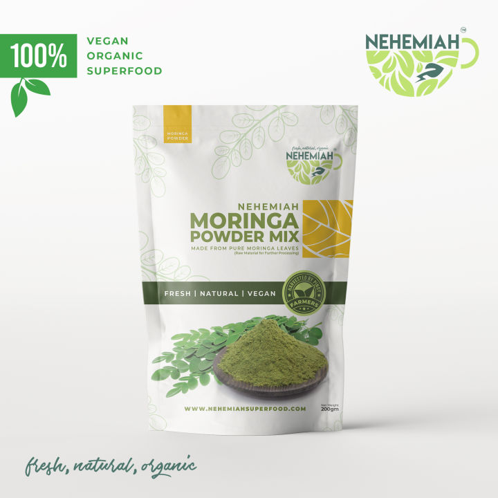 Moringa (Malunggay) Powder 200g - Organic Original Natural Pure Can Mix ...