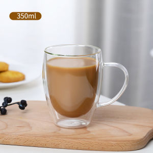 Large Double Wall Coffee Mugs 350ml Insulated Coffee Mugs with Handle (12 oz) - Perfect for All Type of Beverage