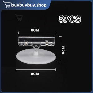 5pcs Memo Clip Plastic Shelf Clamp Transparent Advertising Display Clip For Supermarket Retail Stand