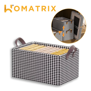 Foldable Storage Box Steel Frame Fabric Wardrobe Organizer Linen Clothes Jeans Shirts Pants Cabinet Organizer Box HM806