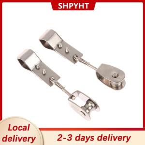 [COD] SHPYHT Local delivery Ship within 24 hours 2pcs Heavy Duty 304 Stainless Steel Pulley & Clamps For Shade Sail Installation Outdoor Garden Sun Shade Pipe Clips Hardware