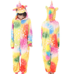 Kigurumi Onesie Kids Unicorn Pajamas For Children Animal Cartoon Blanket Sleepers Baby Costume Winter Girls Licorne Jumspuit