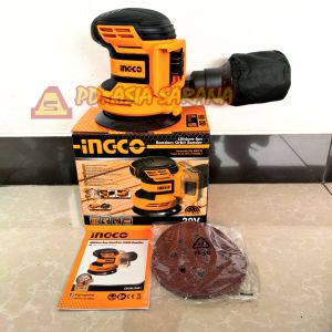 Cordless Mesin Amplas Bulat 5" INGCO CROSLI2001 Orbital Sander P20S