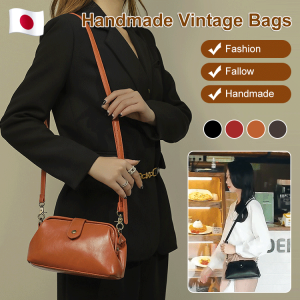 Womens handmade cowhide soft leather shell bag