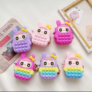 Tas Pop It Pouch Anak & Dompet Unicorns Viral TikTok: Tas Bahan Rubber Kualitas Tinggi
