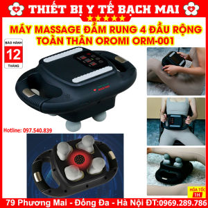 Súng Massage Toàn Thân 4 Đầu Đấm Rung Rộng Nhất OROMI ORM001 - Máy Massage Đầm Rung Toàn Thân