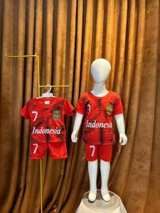 setelan kaos bola anak timnas indonesia usia 06 bulan sampai 7 tahun