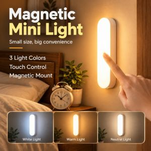 10CM LED Multifunctional Desk Lamp Bedroom Wall Mounted Magnet USB Charging Button Light Dimmable