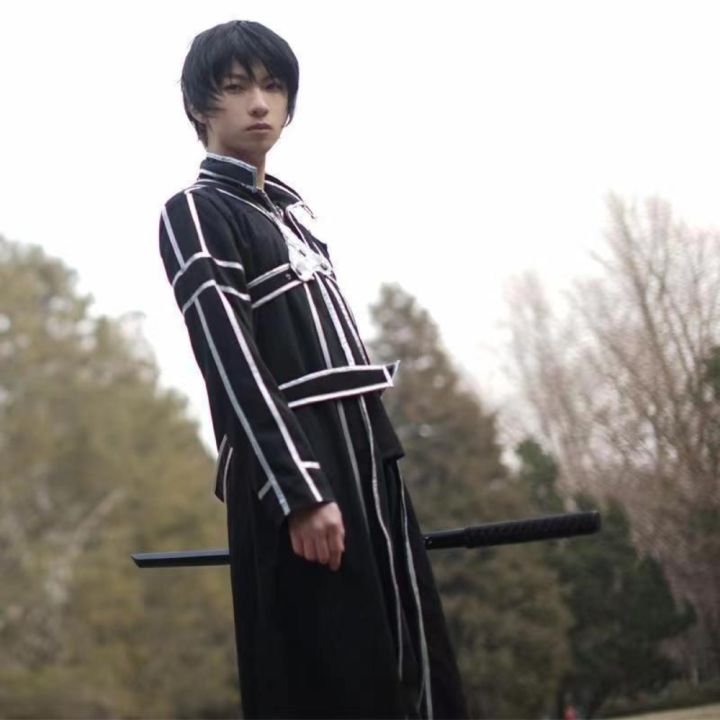 Halloween Anime Sword Art Online Kirito Cosplay Costume Adult Men