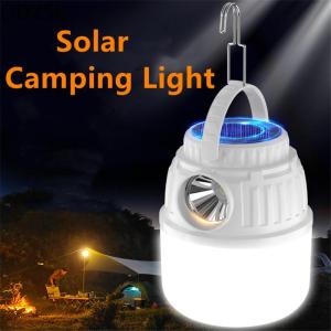 ODZ5L Long Endurance Camping Lamp Light USB Rechargeable Power Bank Led Solar Powerful Lantern Emergency Light with Hook Night Market Lighting Lamp Outdoor