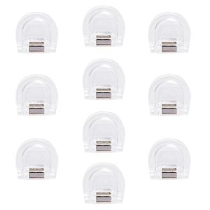 FDYRU 10Pcs Transparent Book Label Clip Plastic Strong Clip Page Holder Clip Long-Tail Design Colorful Invisible Leg Shortening Clip Document Binding
