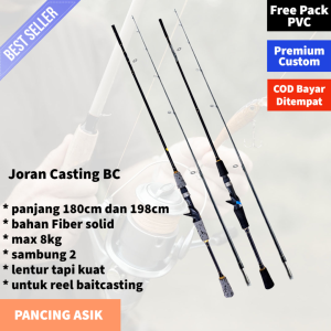 Joran Casting BC Fiber Max Drag 10kg 8-17lb 165 180 200 - Joran BC Murah - Pancing Casting Lentur