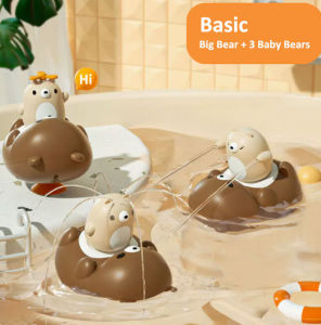 Baby Bath Toy Electric Water Spray Bear Family Cute Cartoon Animal Modeling Shower Head Sprinkler Shower Game for Children Gifts