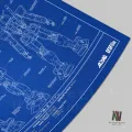 [Poster Only] Mobile Suit Gundam RX78 - 2 Mecha Minimal Robot Blueprint Style Art Large Poster Print / Wall Art. 