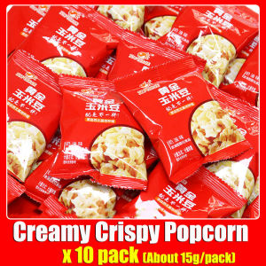 【SG ready stock】Cream Flavor Golden Crispy Corn Kernels Snack No Preservatives Popcorn Treat
