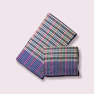 ผ้าขาวม้า ผ้าพันคอ ตารางหลายสี ผ้าเนื้อฝ้าย เนื้อดีที่สุด เย็บชายเรียบร้อย ผ้าตัดเสื้อ