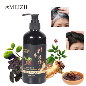 300ml Herbal Natural Polygonum Multiflorum Shampoo Plant Liquid White Hair Turns To Black Hair Shampoo Treatment Care Suitable For All Ages