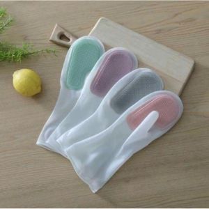 New Magic Cleaning Gloves Latex Pvc Dishwashing Brush Rubber Glove Rubber Waist Washing Glove