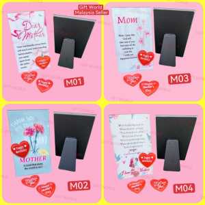 Mom / Mothers Day Gift 2024 / Photo Frame Glass Wishes ** MALAYSIA READY STOCK SHIP FROM KL