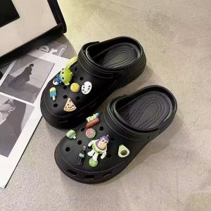 [Free Shipping] WomenS Croc Shoes For Outdoor Wear Ins Summer Cute Versatile Fashionable Non-Slip Thick-Soled Platform Beach Closed-Toe Nurse Shoes