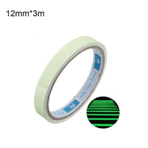 Glow In The Dark Fluorescent Tape 3m Long Green Luminous Tape Self Adhesive Decorative Luminous Fluorescent Tape Warning Sticker