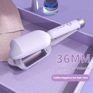 【Fast delivery】XIAOMI New 36mm Wavy Hair Curlers Curling Iron Wave Volumizing Hair Lasting Styling Tools Egg Roll Head Waver Styler Wand