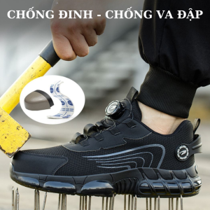 Giày Bảo Hộ Siêu Nhẹ nút vặn  giày bảo hộ chống đinh chống va đập 269