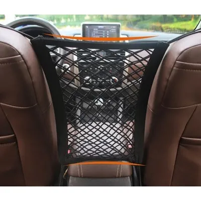 【ShopWithJoy】Jaring Kereta Sejagat Tempat Letak Barang Car Organizer Seat Back Storage Mesh Net Bag Pocket Car Seat Storage Side Organizer Net Accessories Automotive Car Seat Storage Net
