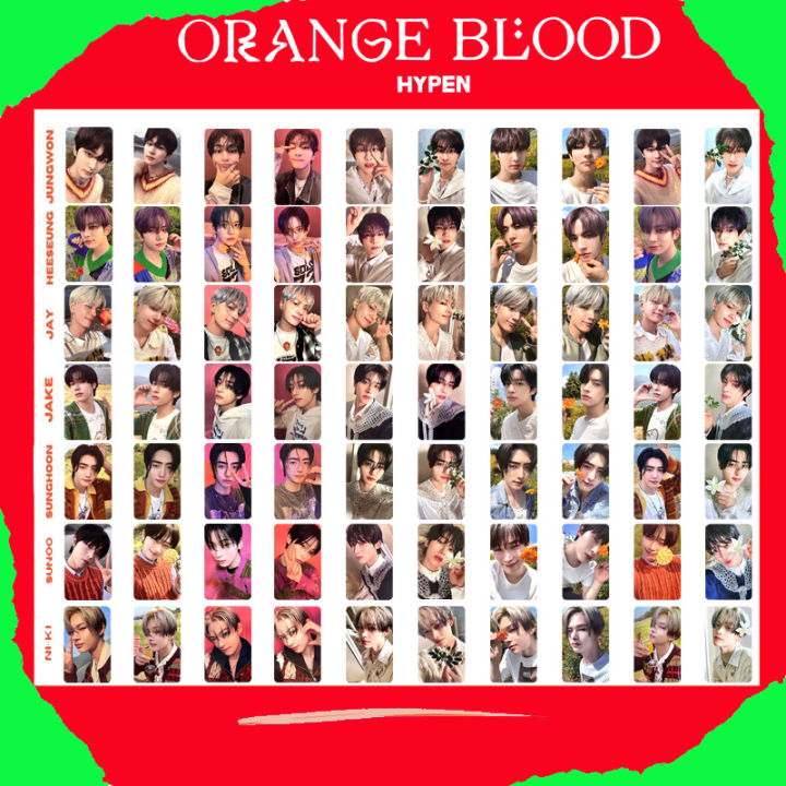 Enhypen Orange Blood Weverse Solo PhotoCards Heeseung Jake