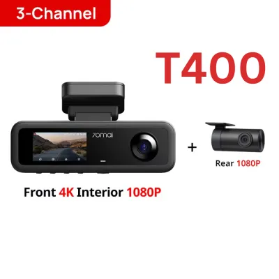 [2026 NEW] 70mai T400 3-Channel Dashcam 2.5K | Built-in GPS | Infrared Night Vision | Supercapacitor | E-hailing Grab
