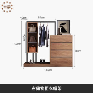 Multi functional floor standing clothes rack home hanging clothes rack integrated bedroom easy storage iron clothes rack