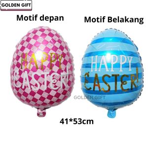 Balon Foil JUMBO Kelinci Easter Rabbit / Kelinci Wortel / Telur Paskah / Telur Anak Ayam akesesoris Paskah