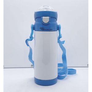 กระบอกน้ำสเตนเลส สำหรับงานสกรีน (งานซับ) พร้อมสายสะพาย ขนาด 350 ml. (ขวดเปล่า)