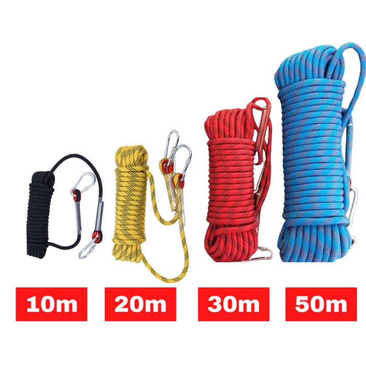 【Ready stock】Climb Rope 12mm Climbing 10m 20m 30m Climbing Rappelling