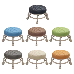 360 Degree Rotation Wheels Training Stool Seat For Infants Ergonomic PP Leather Design Multifunctional Household Helper