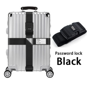 TSA Password Customs Lock Luggage Cross Belt Adjustable Travel Suitcase Band Luggage Suitcase Rope Straps Travel Accessories