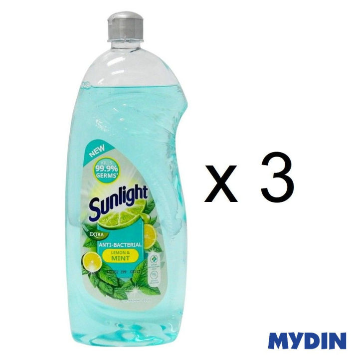 Sunlight Dishwashing Liquid (3 x 800ml) Anti BacteriaLemon Lazada